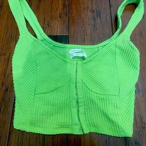 Urban outfitters green corset crop top